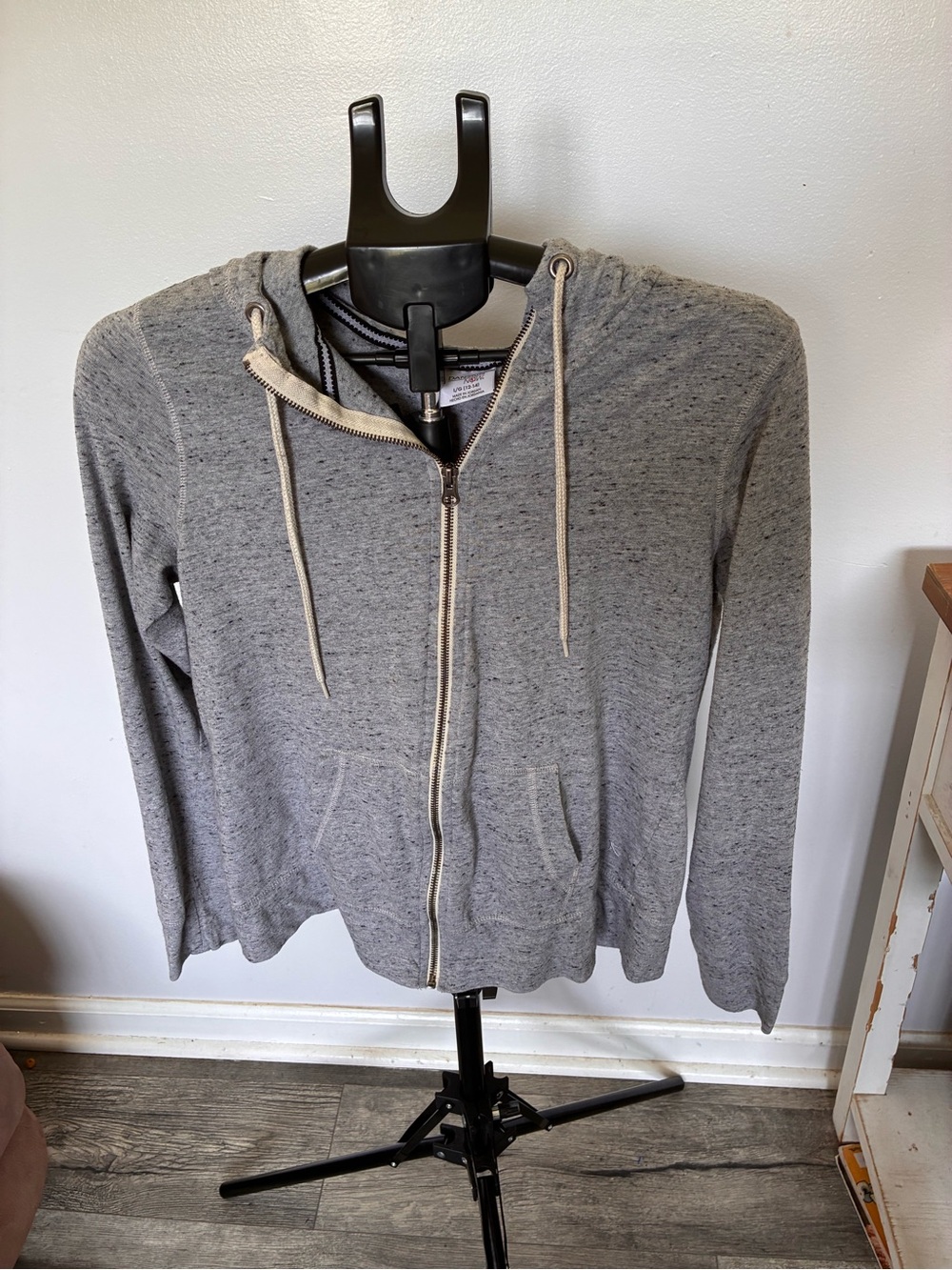 Danskin Now Heather Gray Zip-Up Hoodie Sweatshirt
